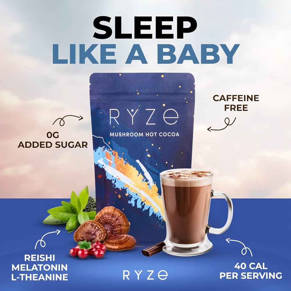 🍄 RYZE Mushroom Hot Cocoa – Sleep Like a Baby, Wake Like a Boss! 💤☀️ - Happiness Harmony Hub