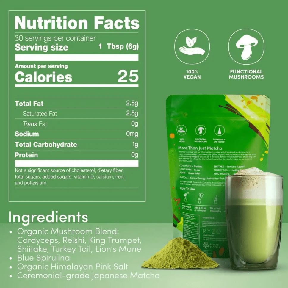 Ryze Mushroom Matcha - Happiness Harmony Hub