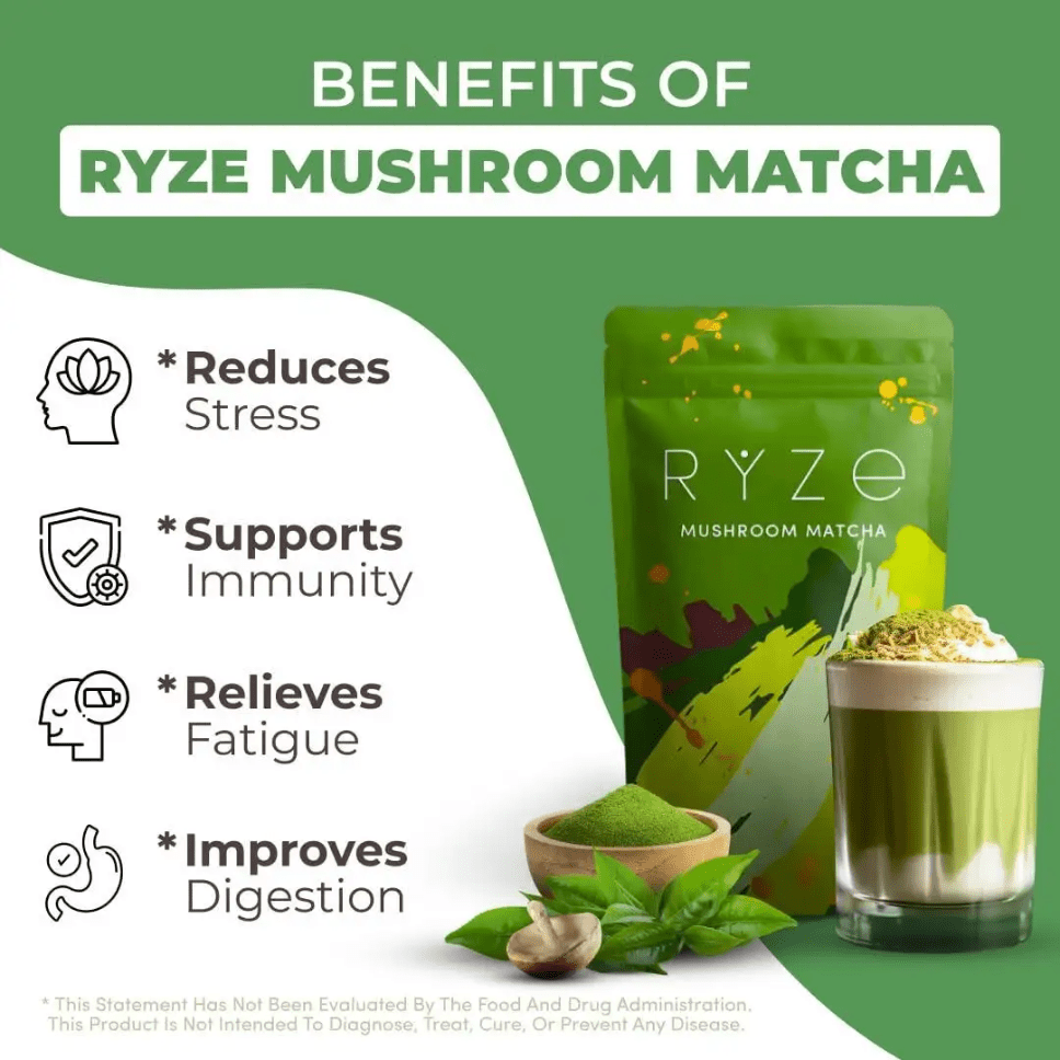 Ryze Mushroom Matcha - Happiness Harmony Hub