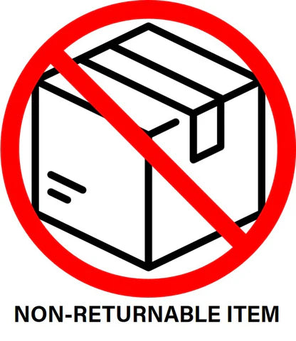 non returnable item logo