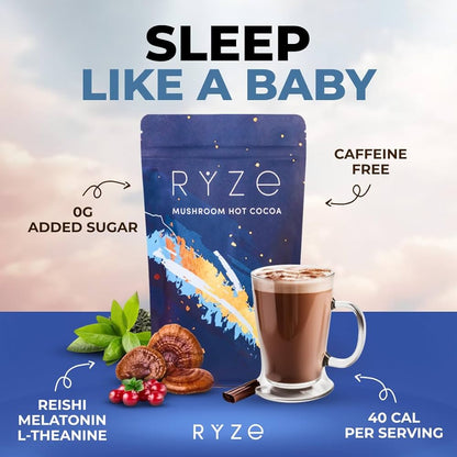 🍄 RYZE Mushroom Hot Cocoa – Sleep Like a Baby, Wake Like a Boss! 💤☀️ - Happiness Harmony Hub